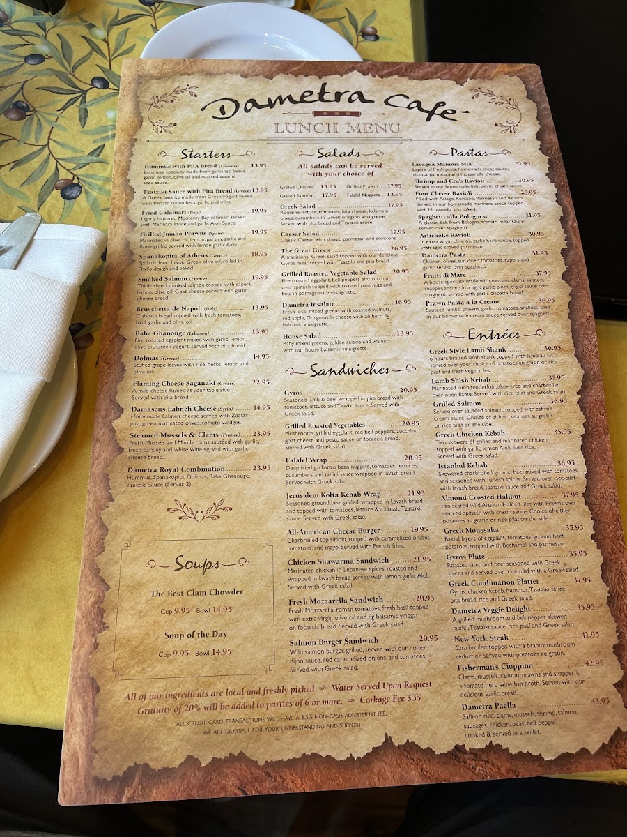 Dametra Cafe Menu - Image 2